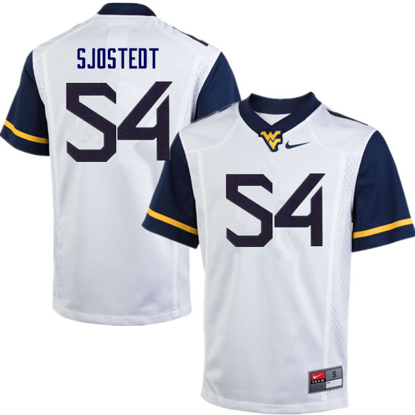 NCAA Men's Eric Sjostedt West Virginia Mountaineers White #54 Nike Stitched Football College Authentic Jersey ZB23Q34XA